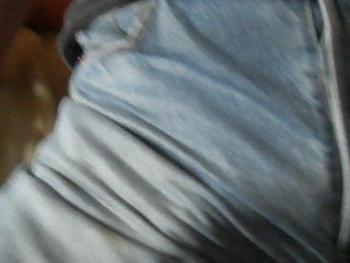 Huge bulge in jeans on cam